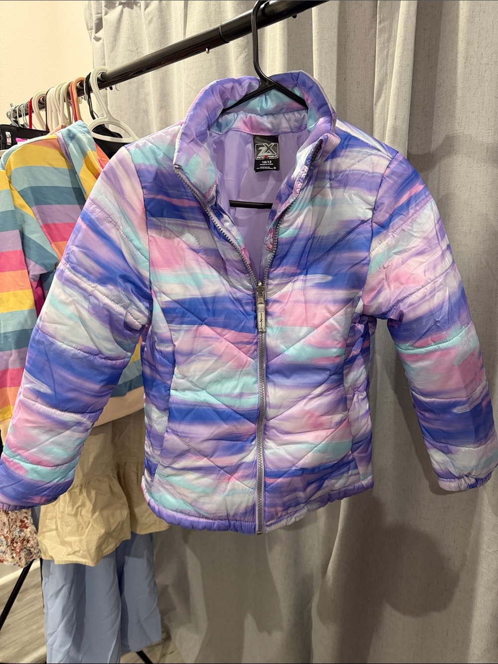 2XU Kids Pastel Purple & Mint Swirl Puffer Jacket
